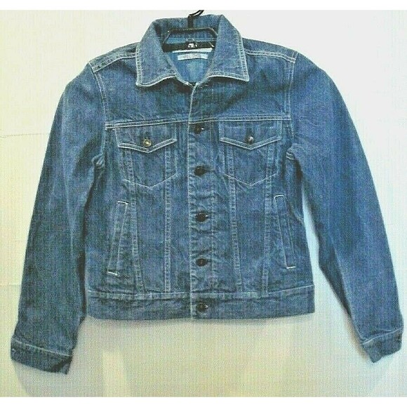 Tommy Hilfiger Jeans Trucker Jacket Vintage Embroidered Denim Stars Flags Size M - Picture 3 of 7